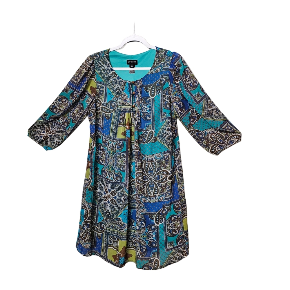 Enfocus Studio Women's Multicolor Paisley Dress - Size 12